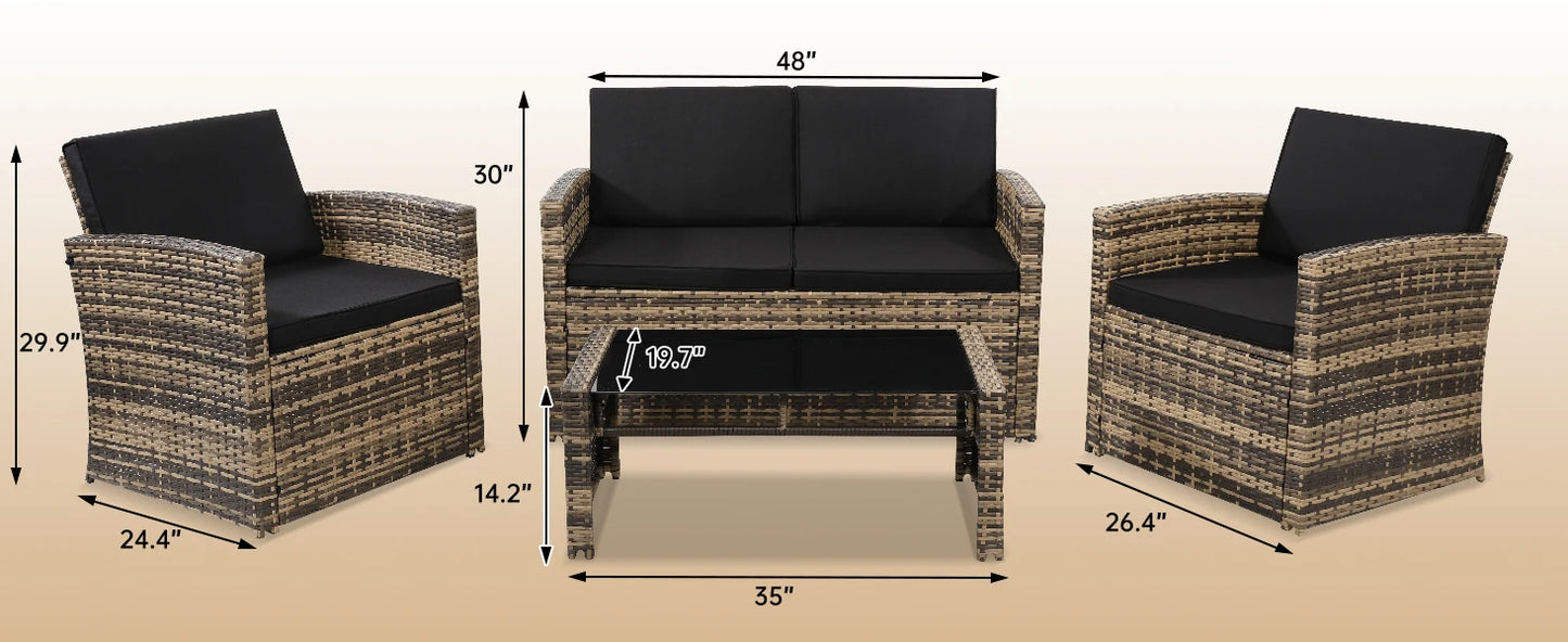 4 Piece Patio Set