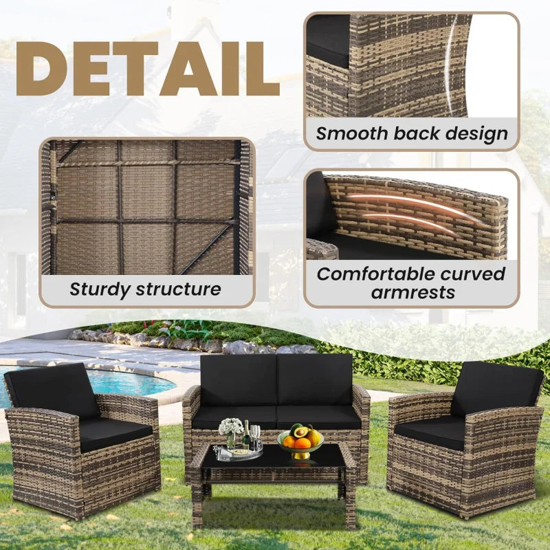 4 Piece Patio Set